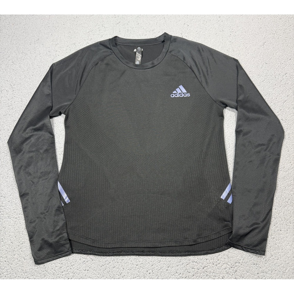 Adidas AEROREADY Adizero Shirt Womens Medium Black Long Sleeve Running Gym Top